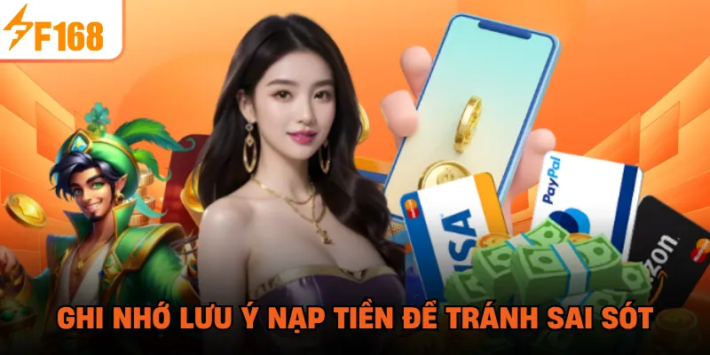 Ghi nhớ lưu ý nạp tiền để tránh sai sót